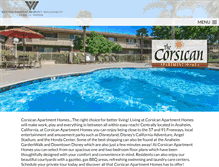 Tablet Screenshot of corsicanapartments.com